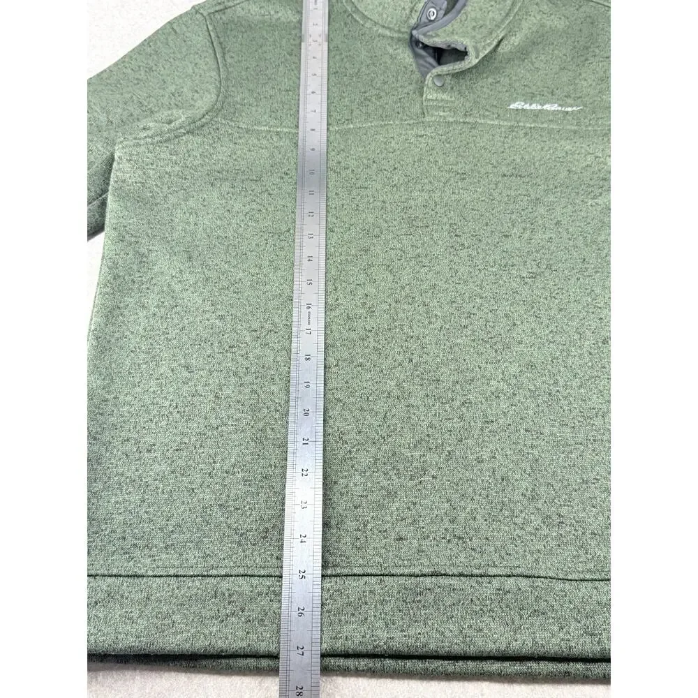 Eddie Bauer Radiator Fleece Sweater Mens XL Green T Snap Pullover Outdoor - Picture 7 of 7